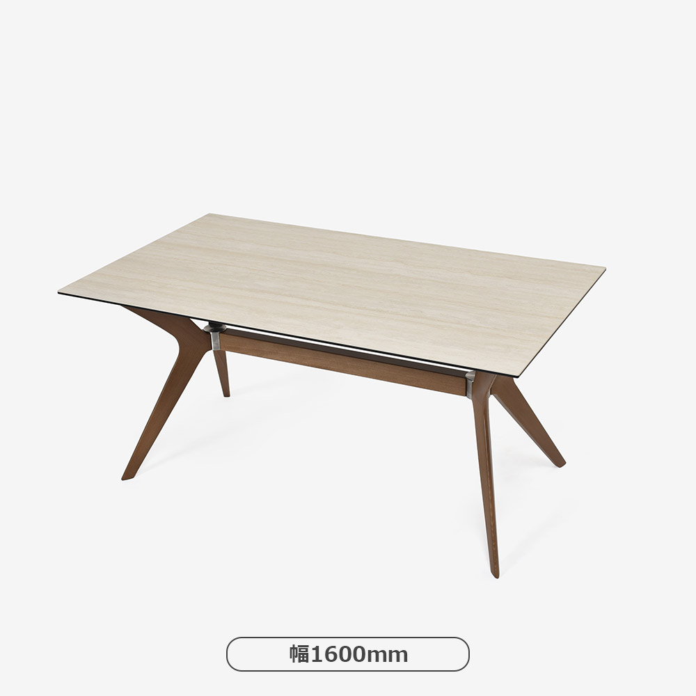 Calligaris(カリガリス)ダイニングテーブル「Tokyo CS18-FR」天板セラミックガラス P32Cホワイトトラバーチン色/脚部ビーチ材 P1GW CANALETTO WALNUT 全2サイズ