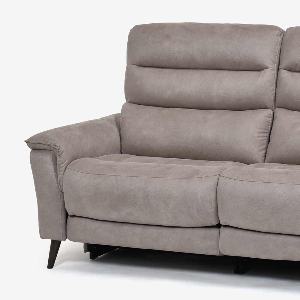 電動リクライニングラブソファ 2人掛け 幅160cm「レイーダ」布#B-946 シルバー色