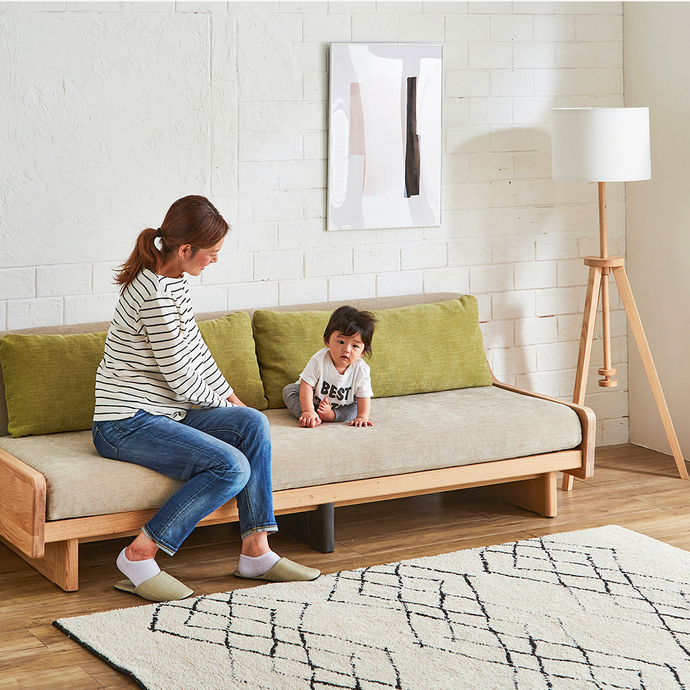 2人掛けソファー 無印良品 布 ホワイト