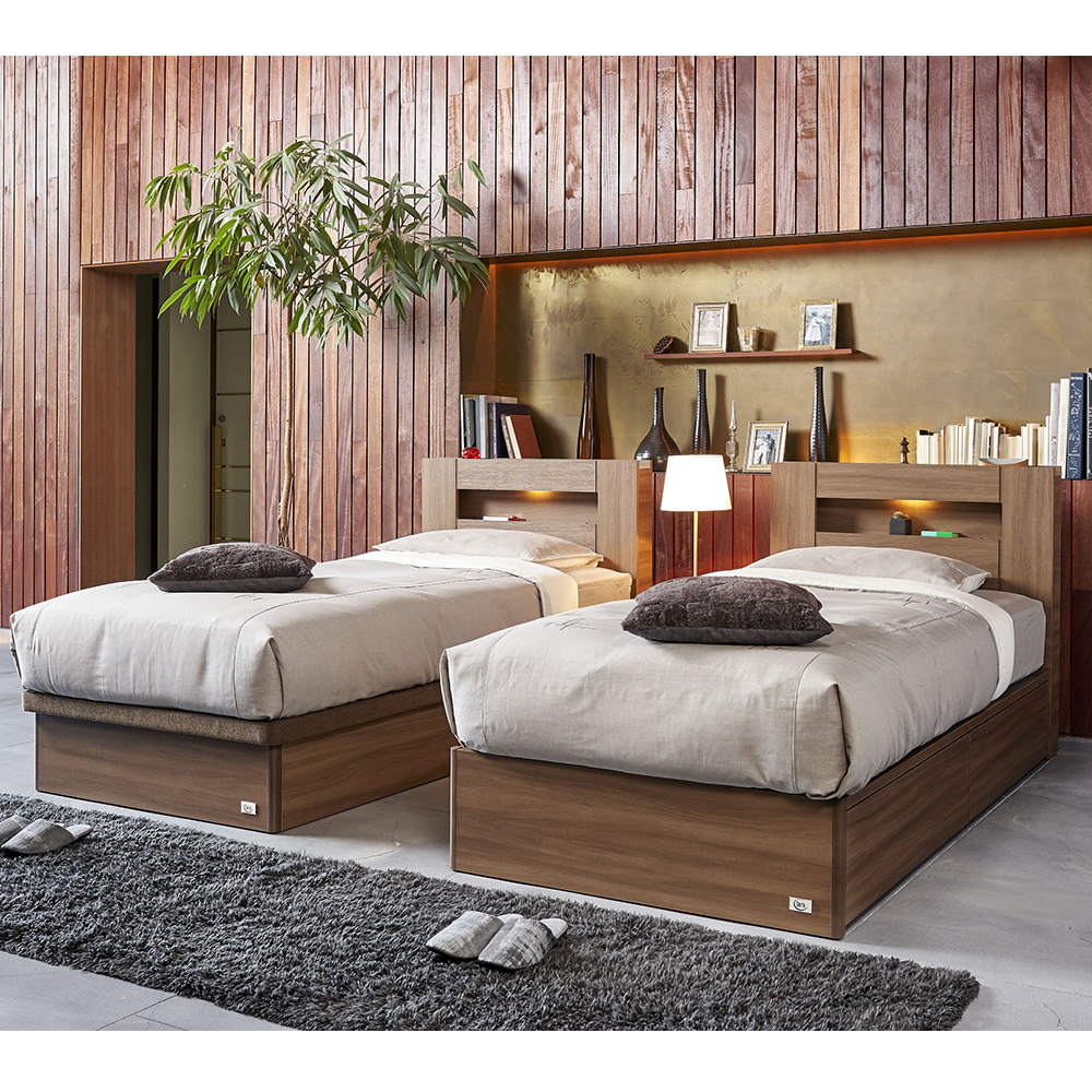 ドリームベッドシングルベッドガスアップ縦収納タイプ