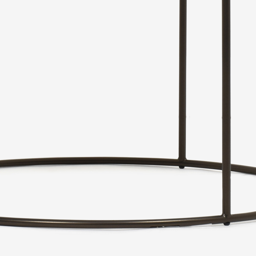 Calligaris(カリガリス)センターテーブル 「Atollo CS/5098-M」丸62.5cm 天板セラミック ホワイトマーブル