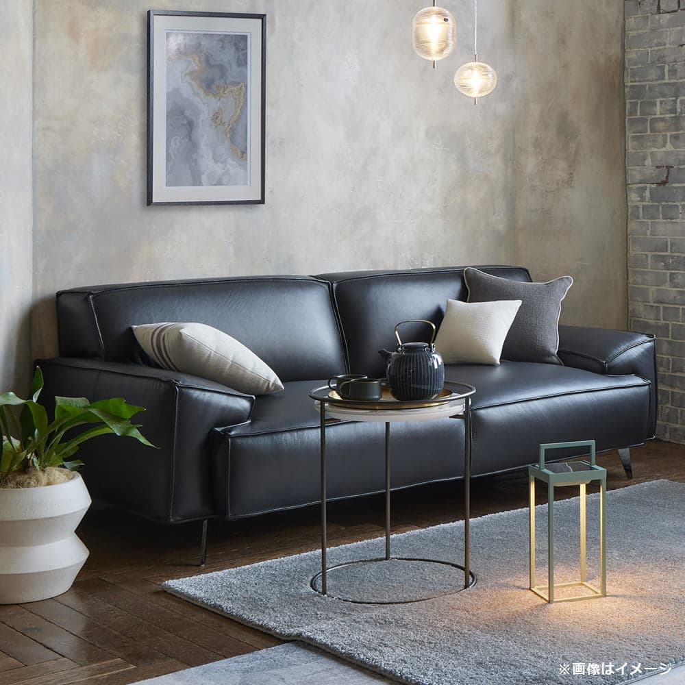 Calligaris(カリガリス)サイドテーブル 「Atollo CS/5098-P」丸42.5cm 天板セラミック ホワイトマーブル色