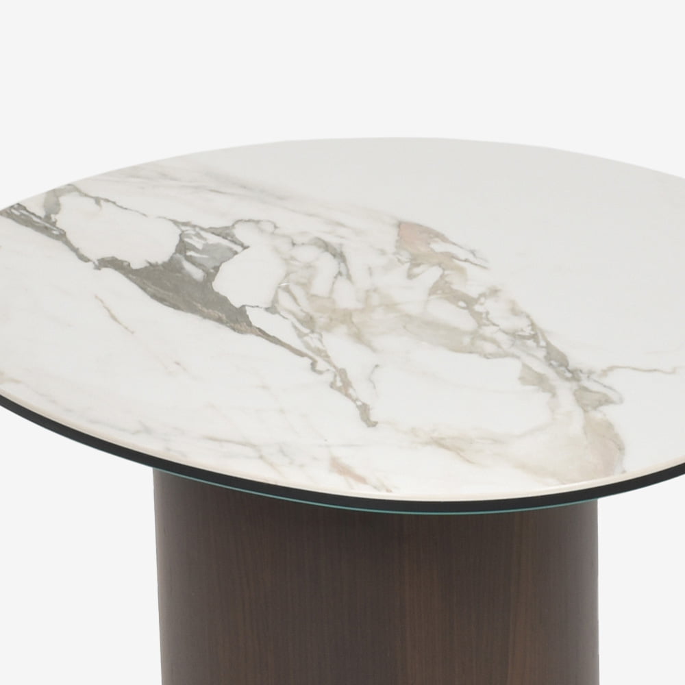 Calligaris(カリガリス)サイドテーブル 「Mushroom CS/5140-A」幅52.5cm 天板セラミック カラカッタ