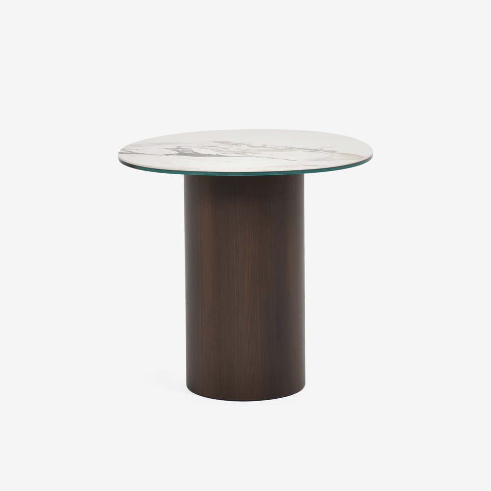 Calligaris(カリガリス)サイドテーブル 「Mushroom CS/5140-A」幅52.5cm 天板セラミック カラカッタ