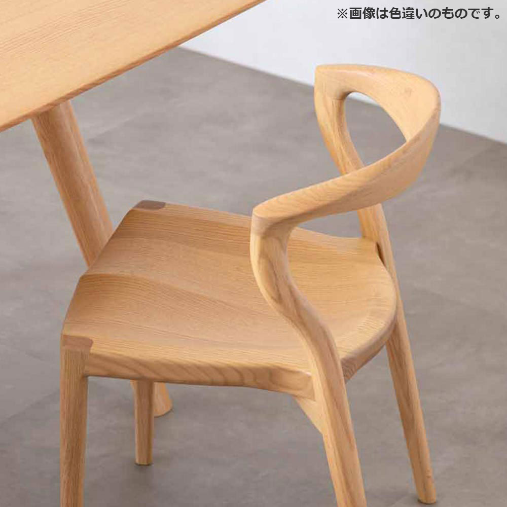 起立木工 ダイニングチェア「カムイ」レッドオーク材BK色 ウレタン塗装【受注生産品】