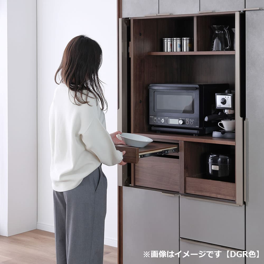 食器棚「シェルナ 100KB」幅100cm 奥行55cm 高さ198cm 全2色