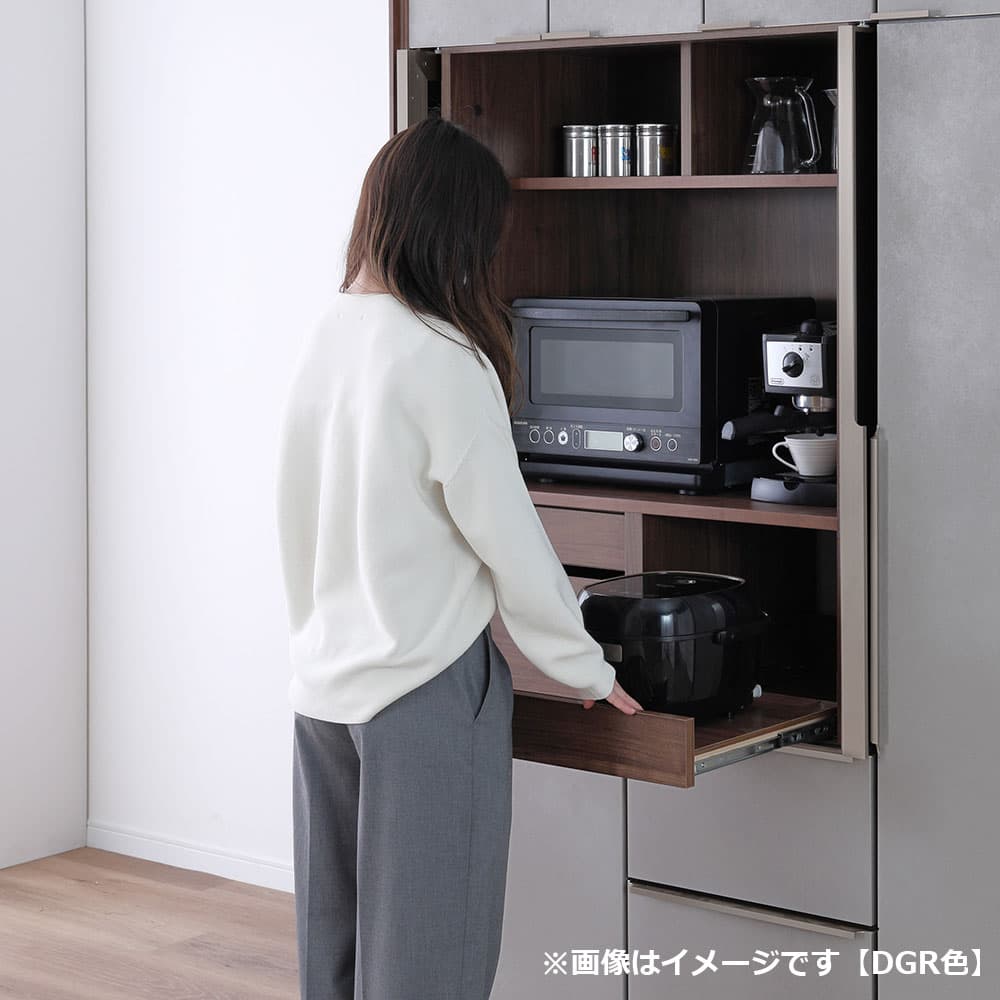 食器棚「シェルナ 100KB」幅100cm 奥行55cm 高さ198cm 全2色