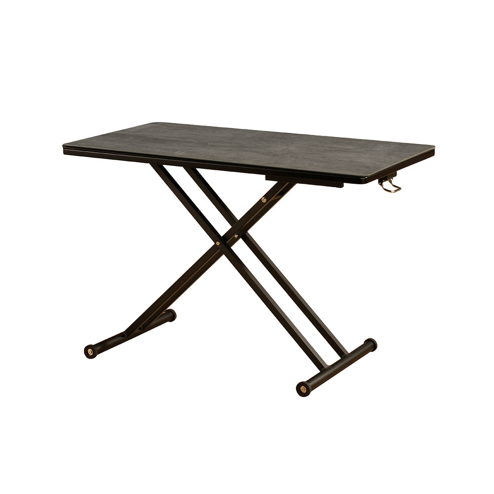 昇降式テーブル「グラナダ」幅110cm セラミック天板 ストームグレイ色