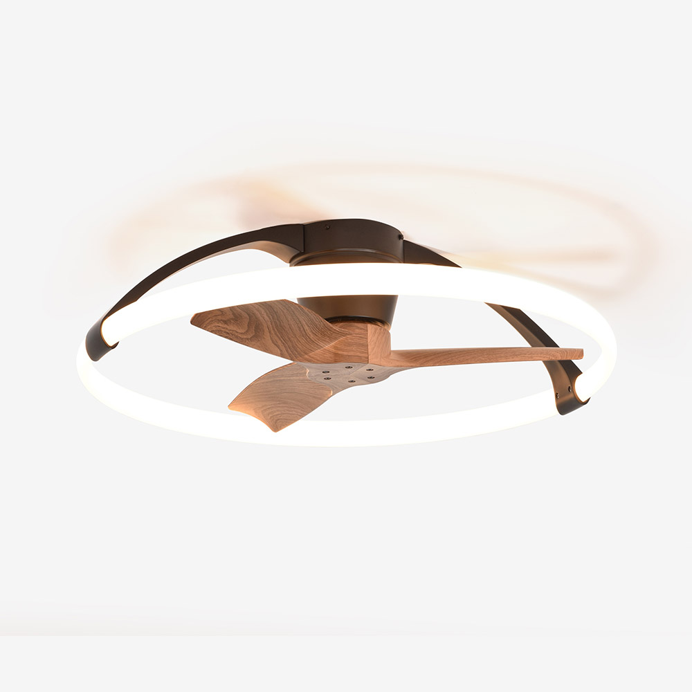 LEDシーリングファン「MAN-MISTRAL-ミストラル-BKWN」約10〜12畳用