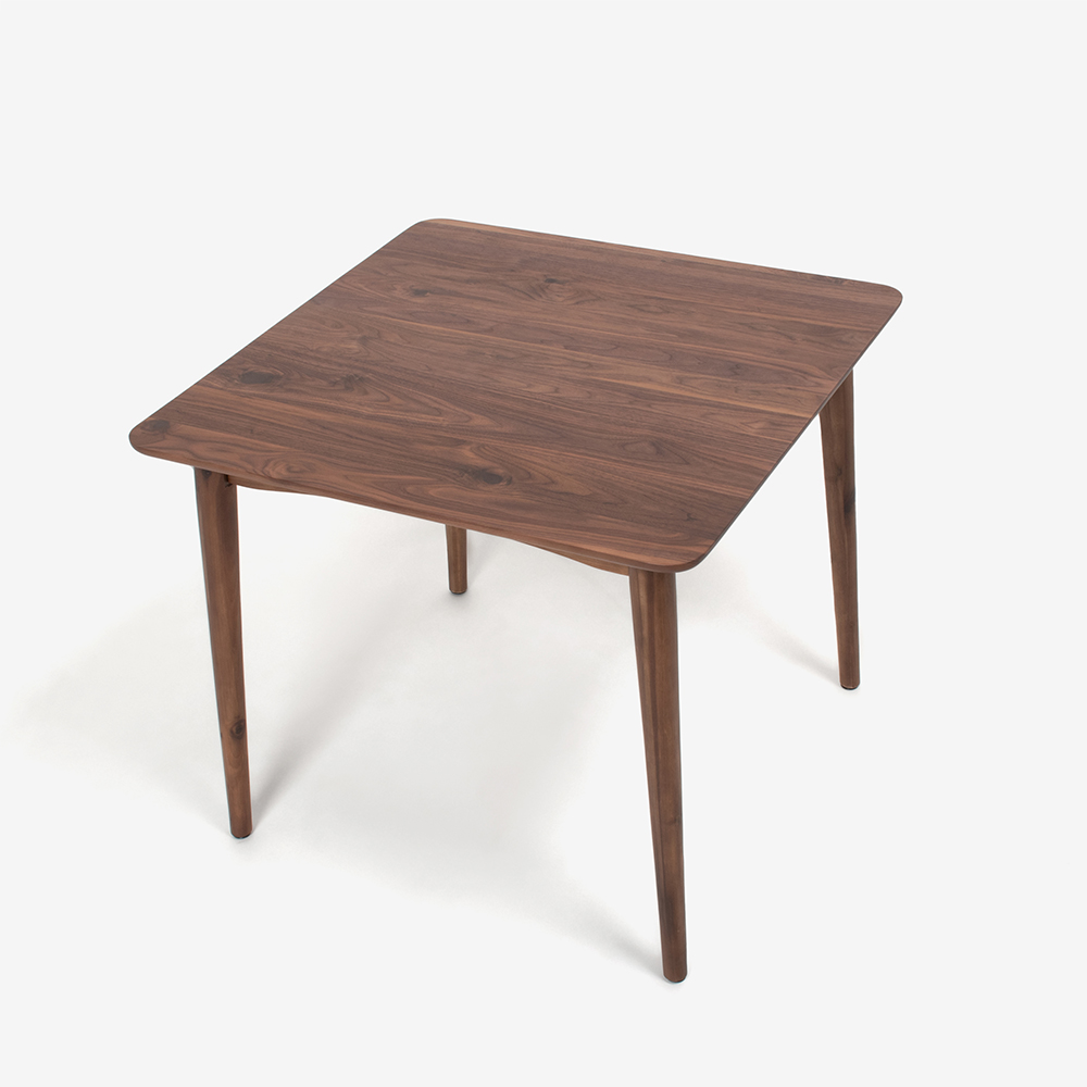 ダイニングテーブル｢シネマ2｣ 正方形 85cmX85cm ウォールナット材ウォールナット色