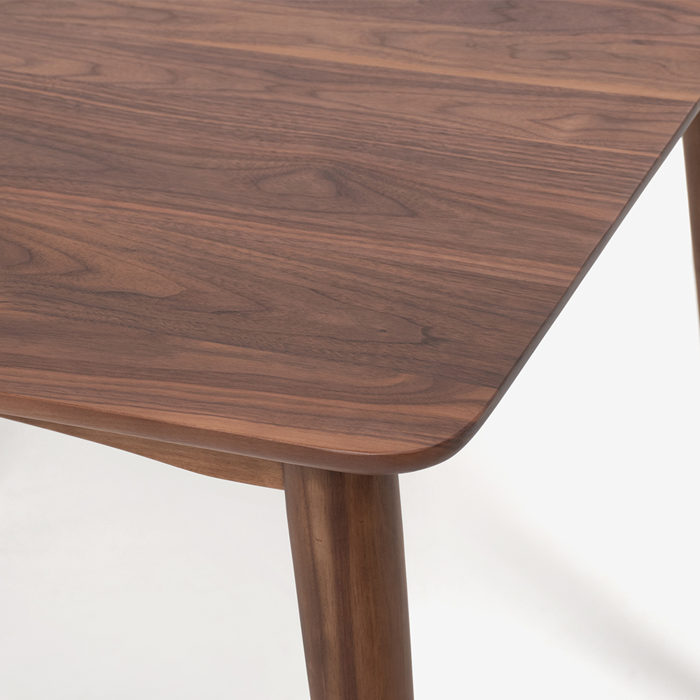 ダイニングテーブル｢シネマ2｣ 正方形 85cmX85cm ウォールナット材ウォールナット色
