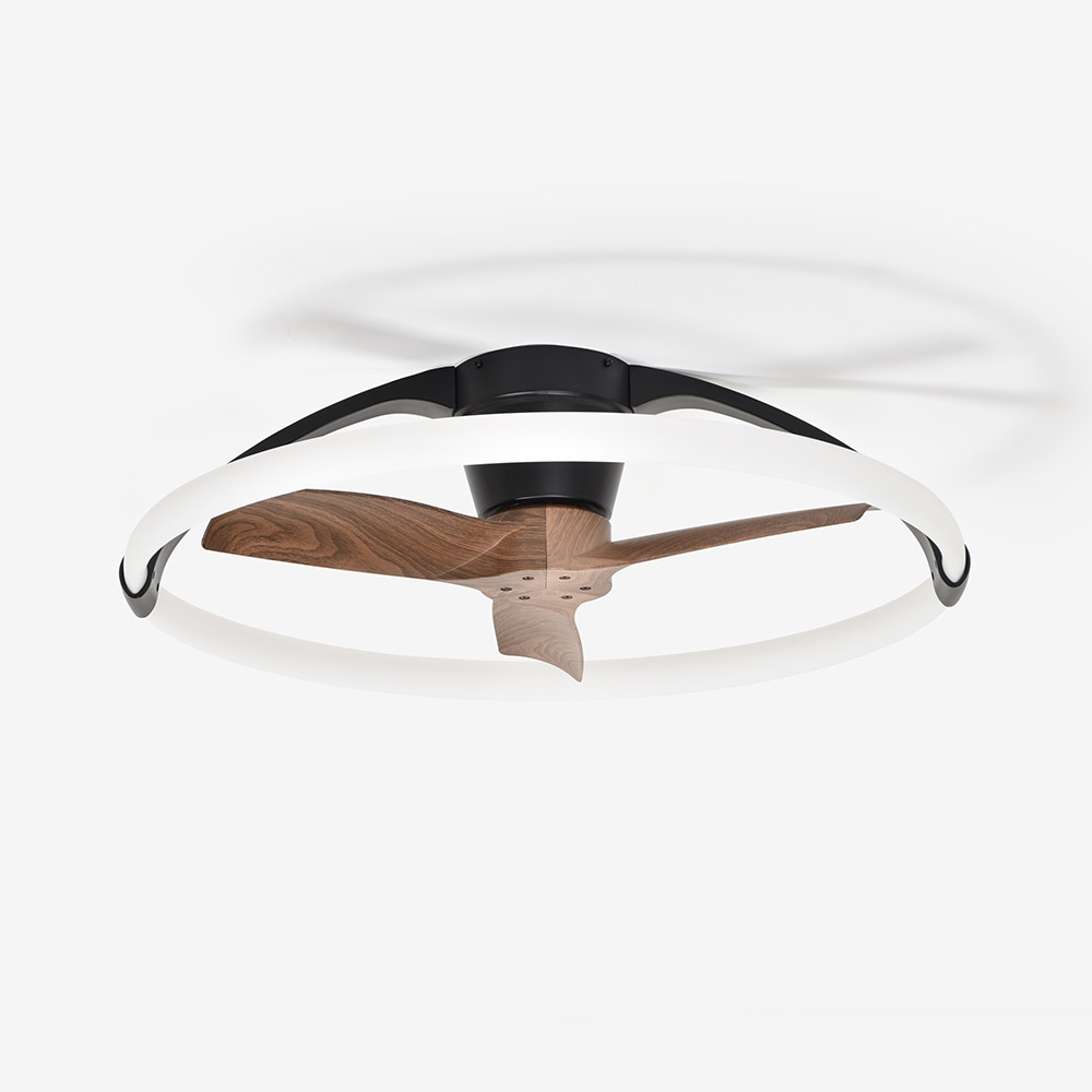 LEDシーリングファン「MAN-MISTRAL-ミストラル-BKWN」約10〜12畳用