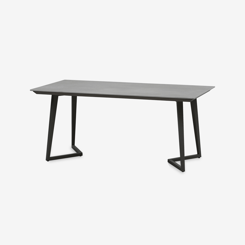 ダイニングセット テーブル「グレイス」セラミック天板 グレー色 全2サイズ+チェア「デリス」4脚セット 全2色