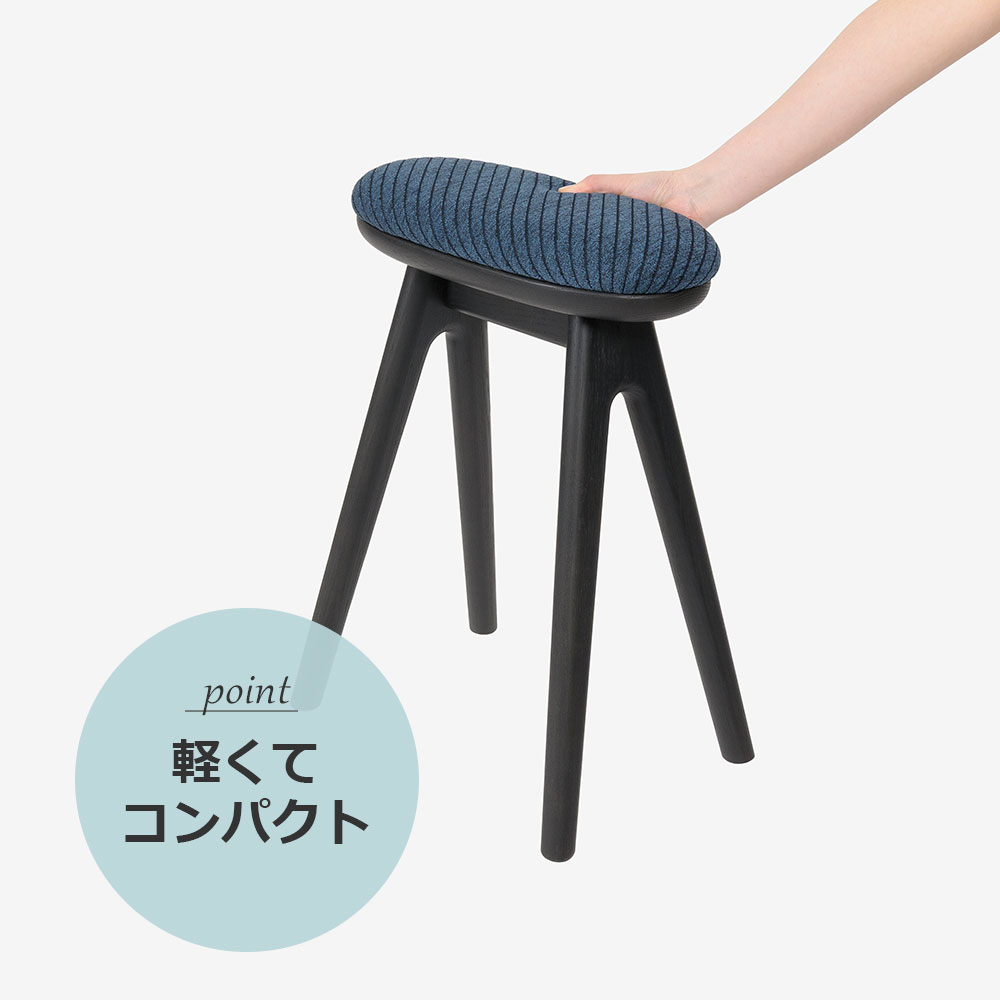 キッチンスツール「Friendly!! coupe SC338-1SS48」RO-CB-AF719 レッドオーク材CB色 布張り 座面高48cm【受注生産品】