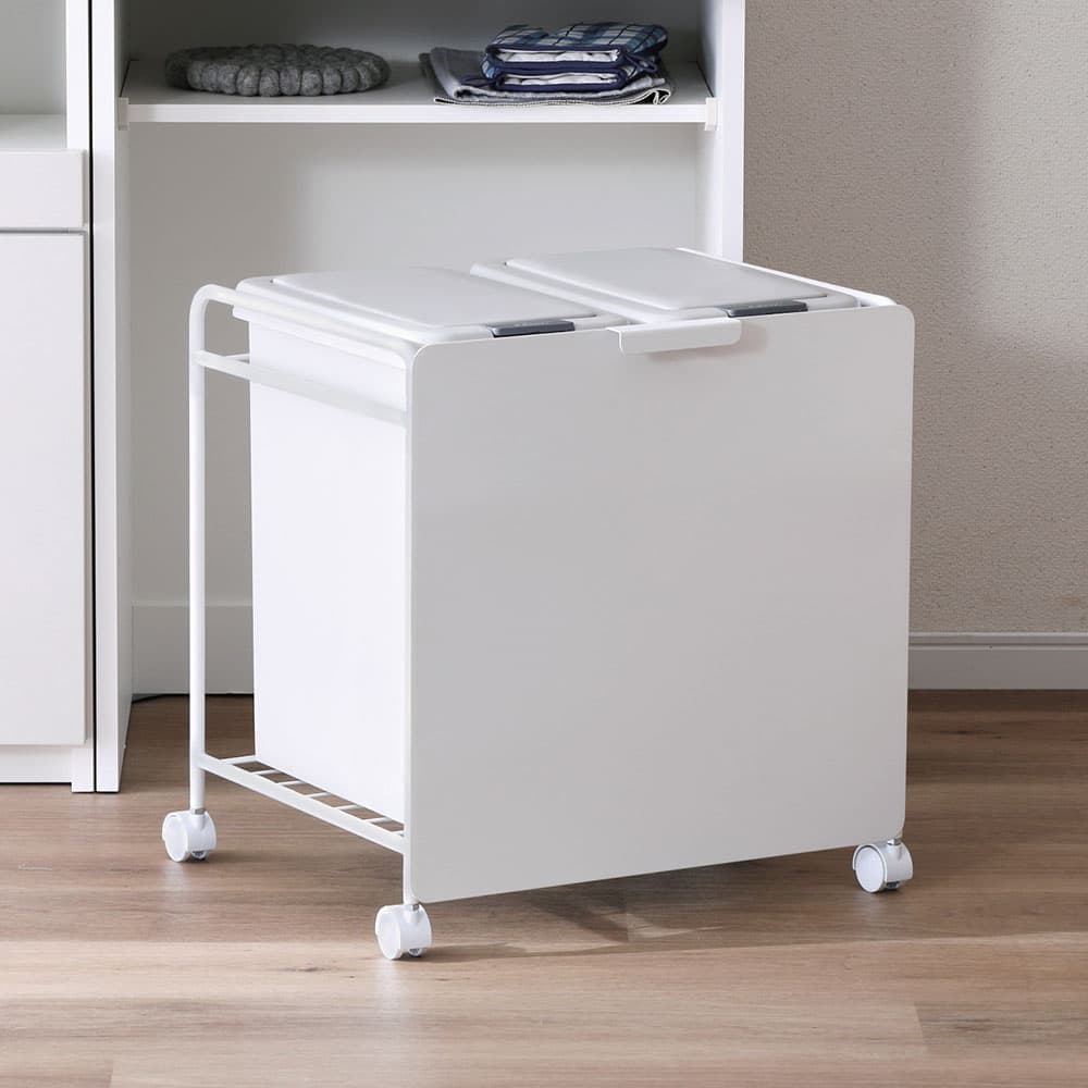 ダストボックスワゴン 分別ペール仕様 26.5L×2個付 幅50cm 全2色