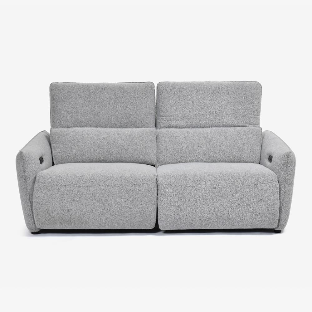 電動リクライニングソファ2点セット「ルッカ SD-524B（1モーター+3モーター）」幅192cm 布#CP430-3 グレー色【お手入れキットの特典付き】