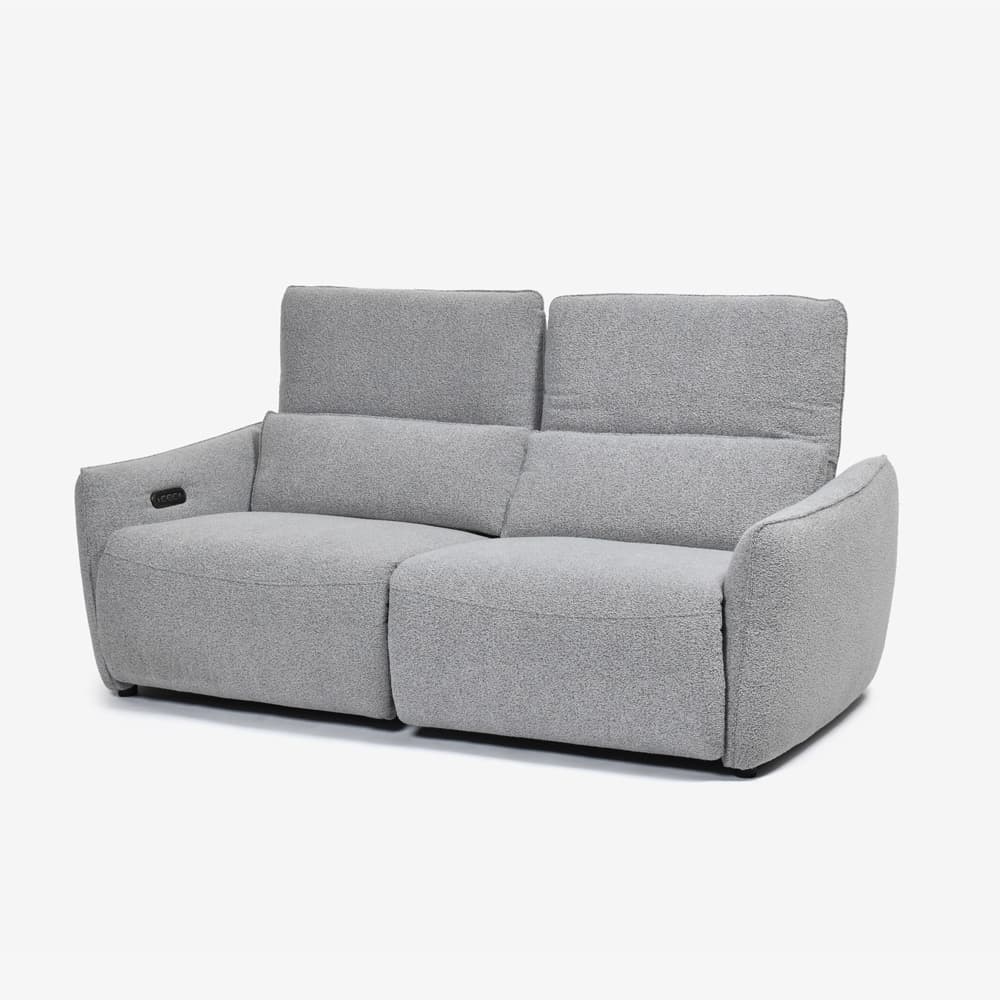 電動リクライニングソファ2点セット「ルッカ SD-524B(1モーター+3モーター)」幅192cm 布#CP430-3 グレー色【お手入れキットの特典付き】