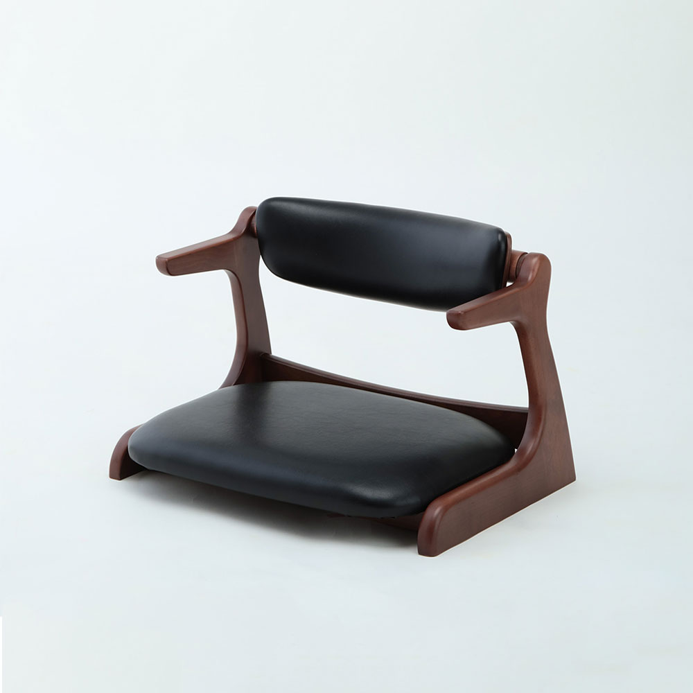 座椅子「キャスパー2 100B-BK」PVCブラック