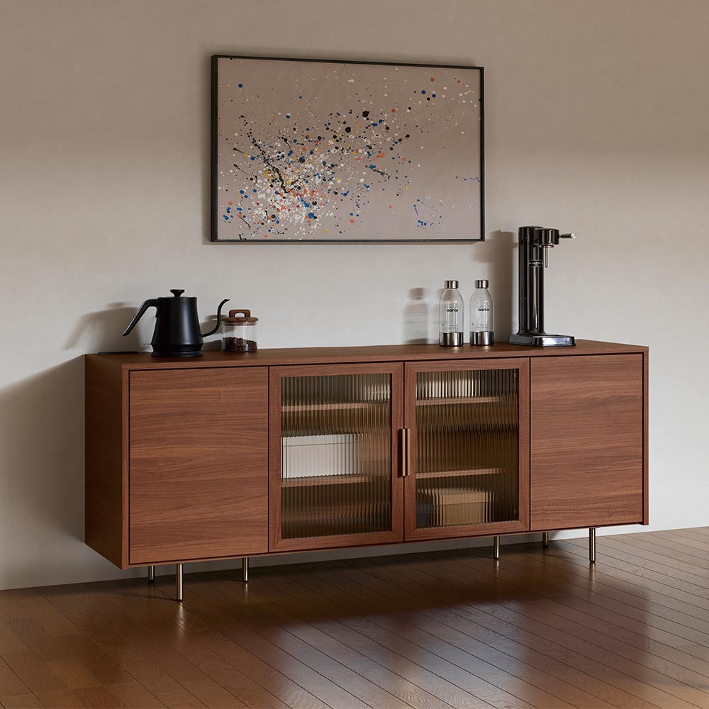 Pamouna（パモウナ）サイドボード「NWB-160C」幅160cm スイングドアタイプ 全4色【オンラインショップ限定品】