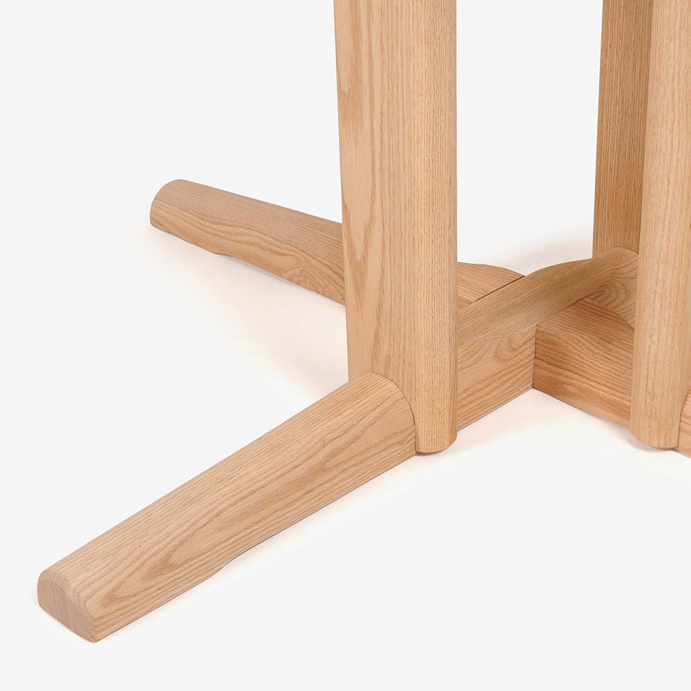 ダイニングテーブル「フィルプラス」R型 幅120cm 1本脚タイプ エッジデザイン3種 樹種・塗装色5種【受注生産品】