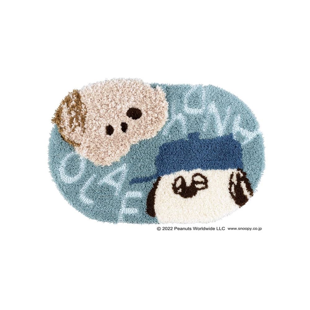 マット「スヌーピー アンディ&オラフマット」 70ｘ45cm PEANUTS（ピーナッツ）