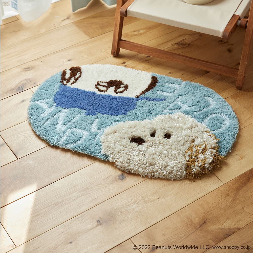 マット「スヌーピー アンディ&オラフマット」 70ｘ45cm PEANUTS（ピーナッツ）