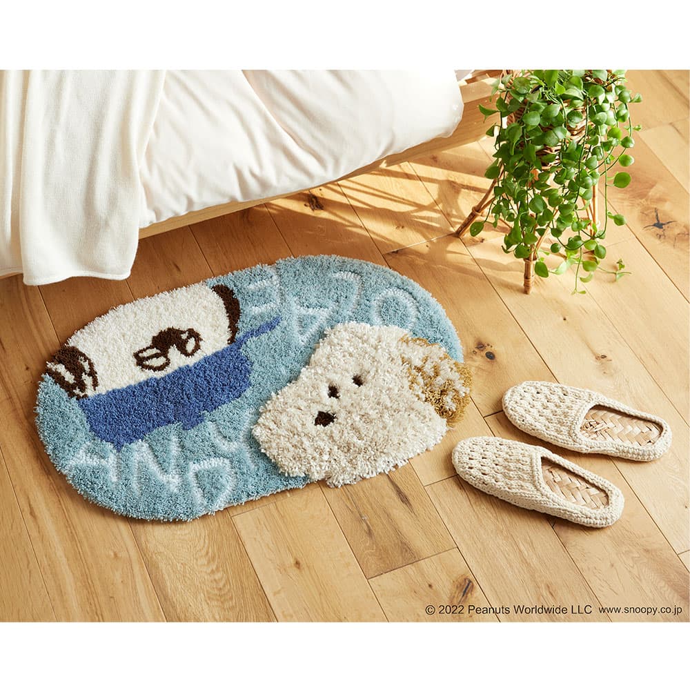 マット「スヌーピー アンディ&オラフマット」 70ｘ45cm PEANUTS（ピーナッツ）