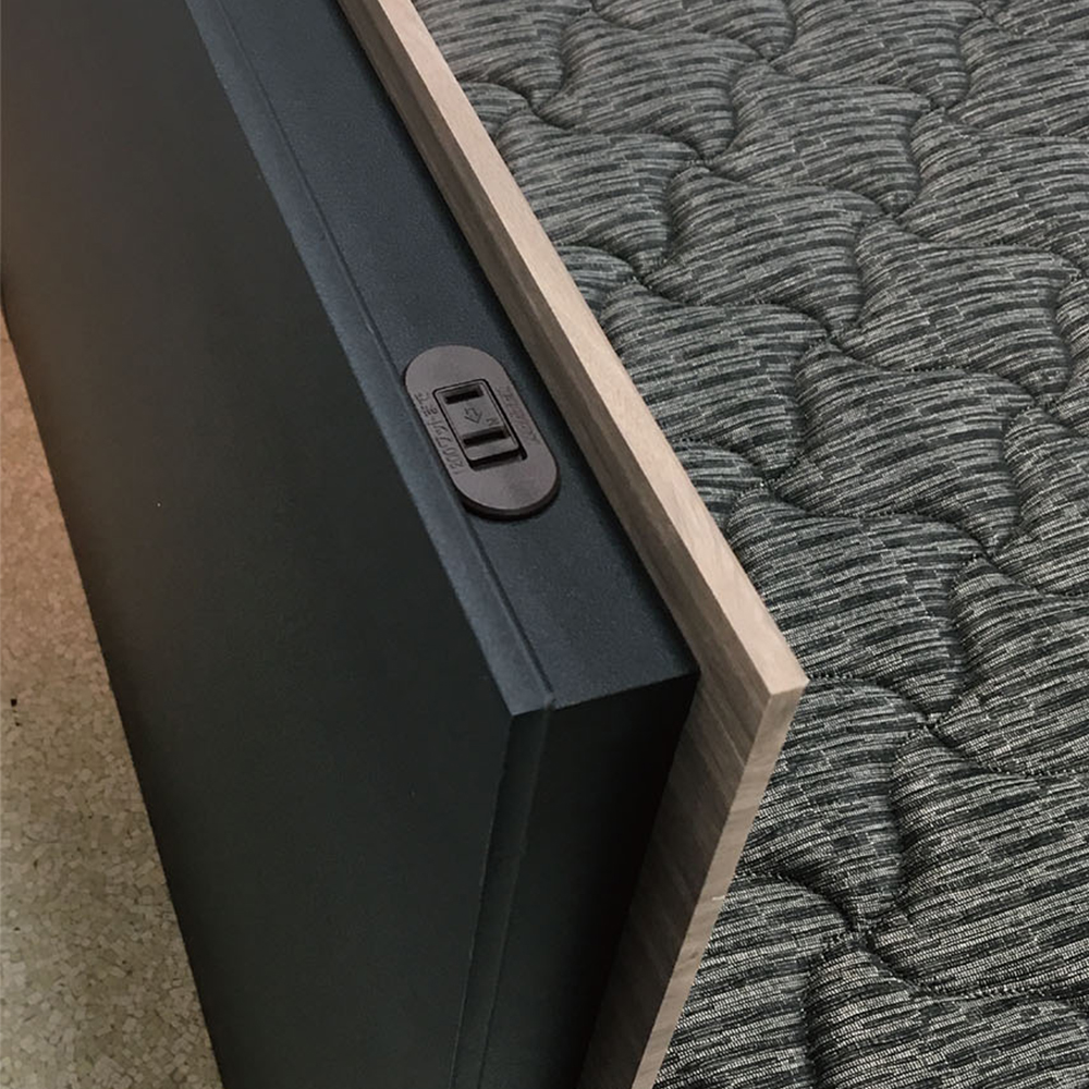 FranceBed（フランスベッド）ベッドフレーム「BG-001 LG」レッグタイプ すのこ床板 コンセント付き グレー色