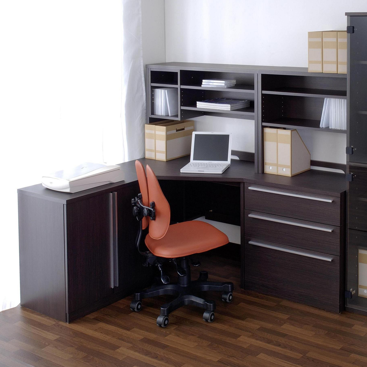 コーナーデスク Com 1 右側コーナータイプ ウェンジ色 大塚家具 Online Shop