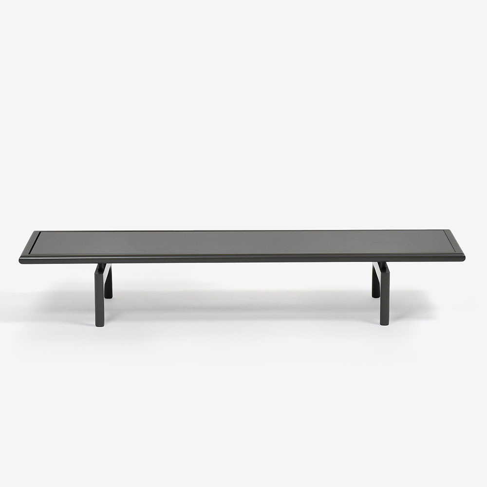 ROLF BENZ（ロルフベンツ）センターテーブル「901-324」幅126cm 天板:ガラスグレー色 フレーム:ビーチ材アンブラグレー色