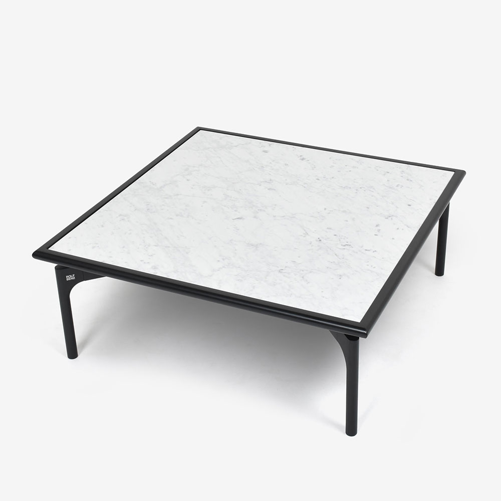 ROLF BENZ（ロルフベンツ）センターテーブル「901-211」幅84cm 天板:天然石カラーラ フレーム:ビーチ材ブラック色