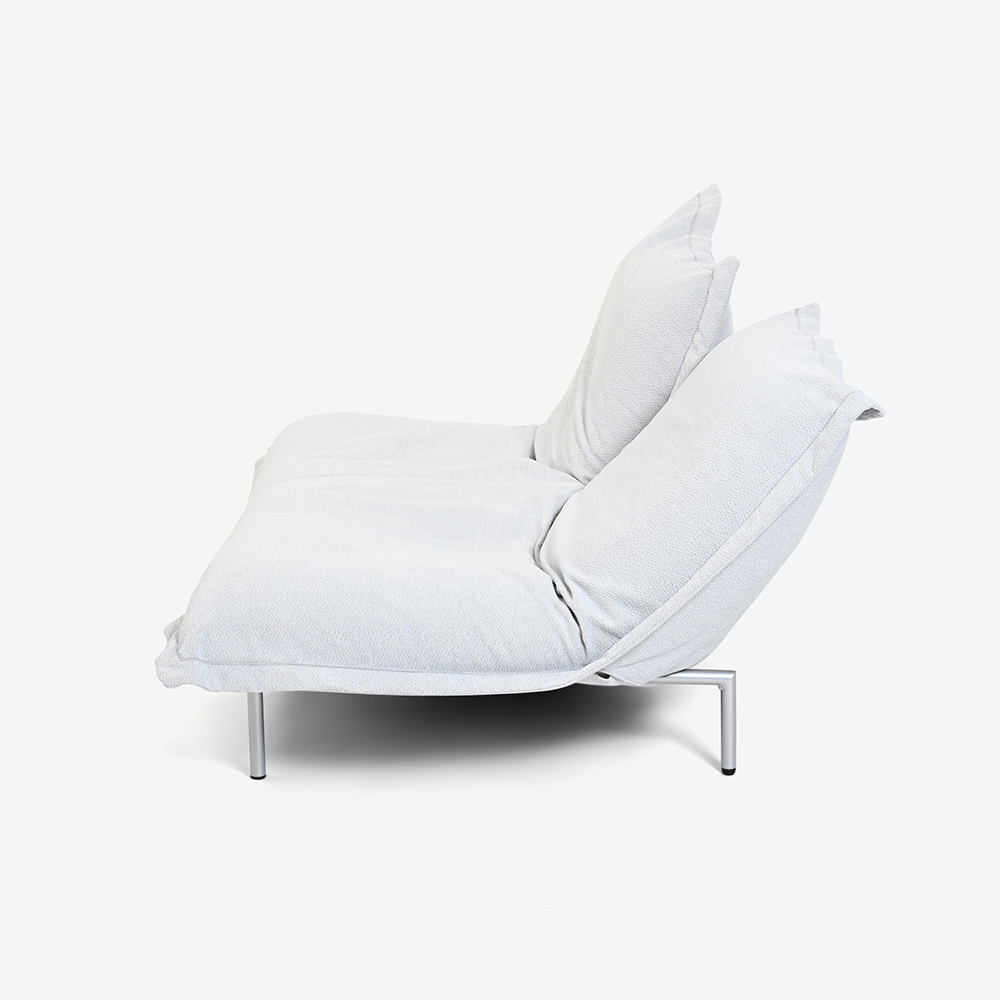 ligne roset（リーン・ロゼ）ラブソファ「ロゼカラン1」リクライニング付き 2人掛け 幅175cm 布＃RG394 脚シルバー【受注生産品】