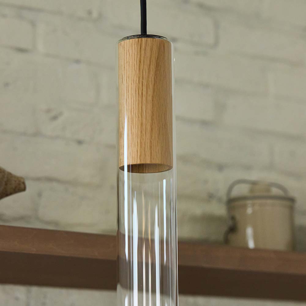 ペンダント「SUMICA マーンス SAP-020-1L」ナラ材 ランプ別売【ダクトレール取付専用】【受注生産品】