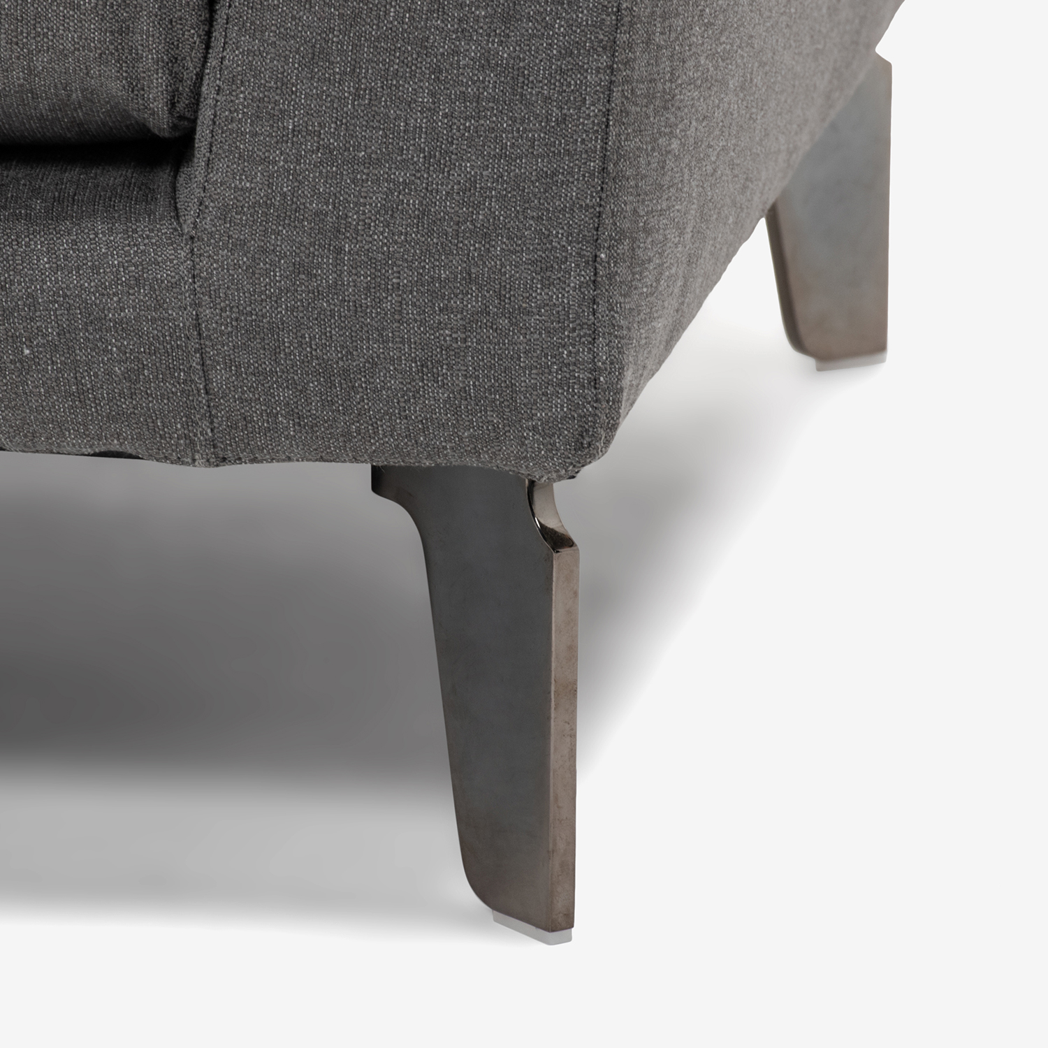 erba（エルバイタリア）ソファ「オーロラ」幅202cm 布グレー色