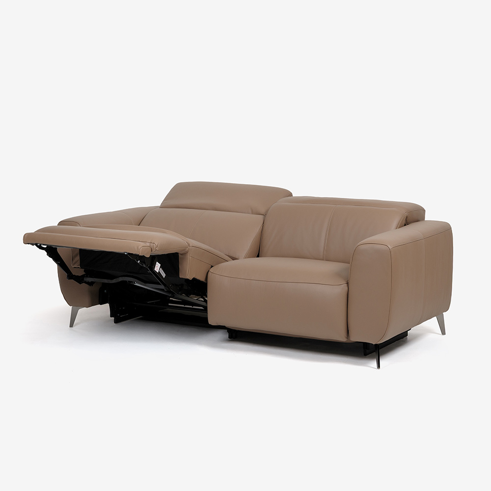 電動リクライニングソファ 3人掛け「L/S Motion 82（エルエスモーション82）」 幅212cm 革#J-RY/S-586E フォーン色【お手入れキットの特典付き】