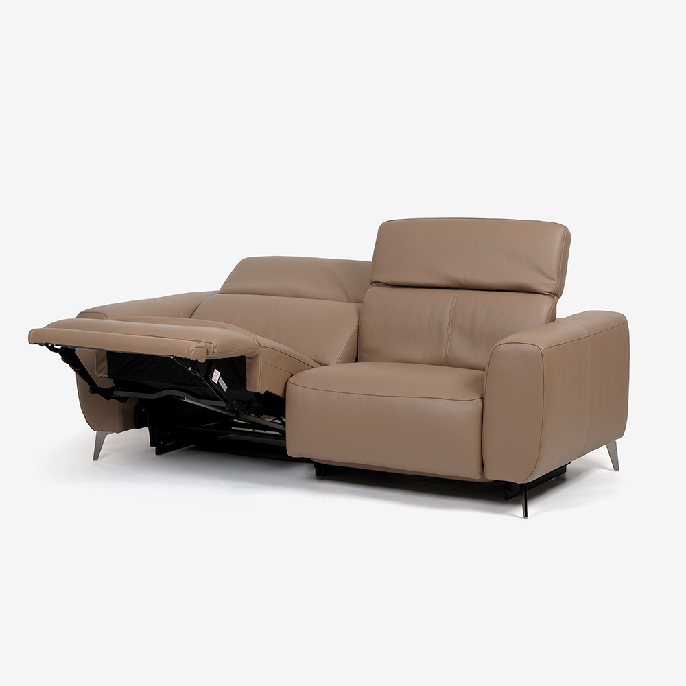 電動リクライニングソファ 3人掛け「L/S Motion 82(エルエスモーション82)」 幅212cm 革#J-RY/S-586E フォーン色【お手入れキットの特典付き】