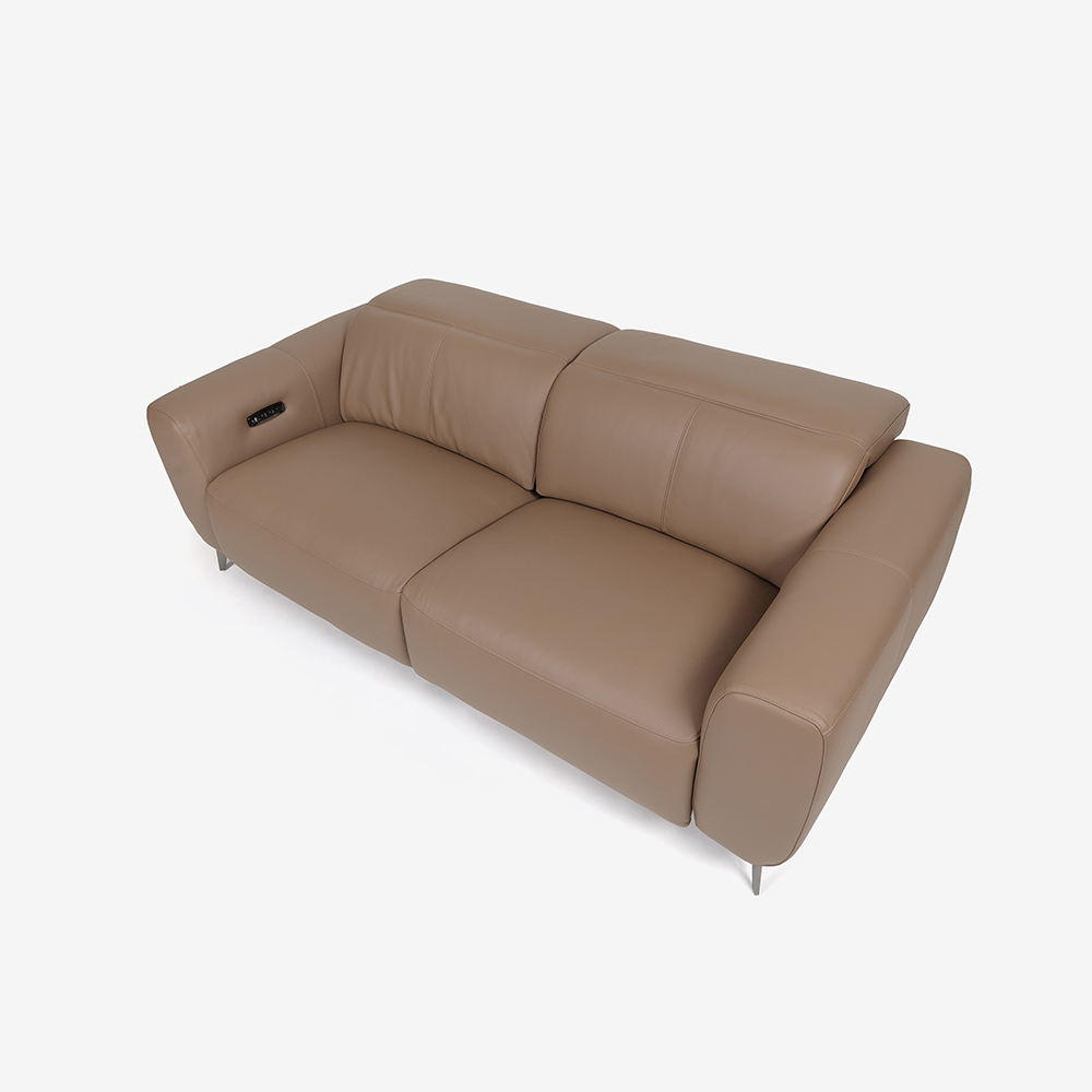 電動リクライニングソファ 3人掛け「L/S Motion 82(エルエスモーション82)」 幅212cm 革#J-RY/S-586E フォーン色【お手入れキットの特典付き】