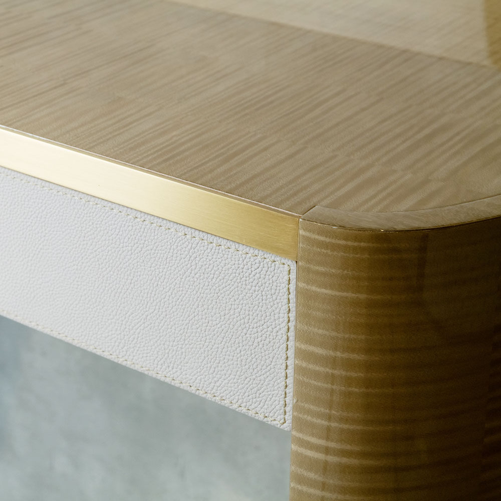 ドレッサー「CORZA コルザ No.1」ミラー付き シカモア（SK-12）/革テルマール#0893 【受注生産品】