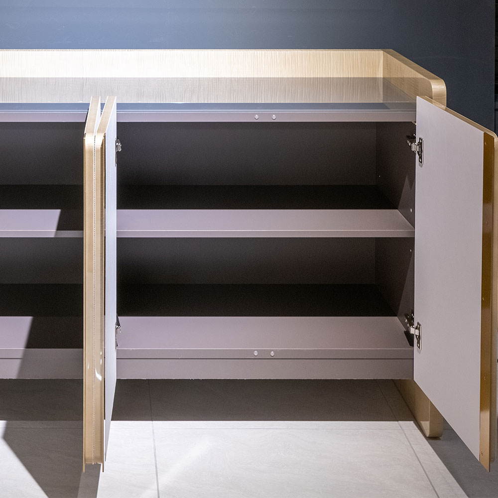 サイドボード「CORZA コルザ No.1」幅160cm シカモア(SK-12)/革テルマール#0893【受注生産品】