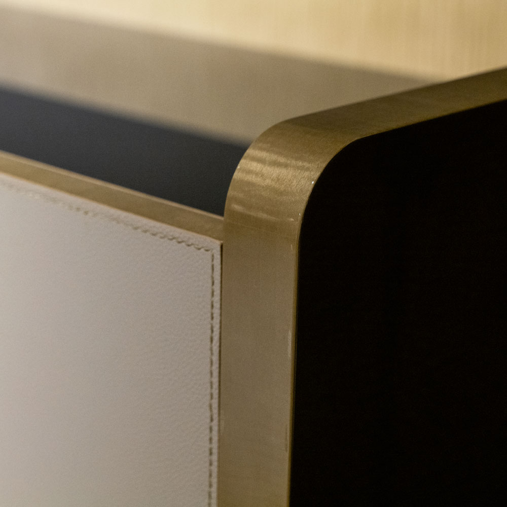 サイドボード「CORZA コルザ No.1」幅160cm シカモア(SK-12)/革テルマール#0893【受注生産品】