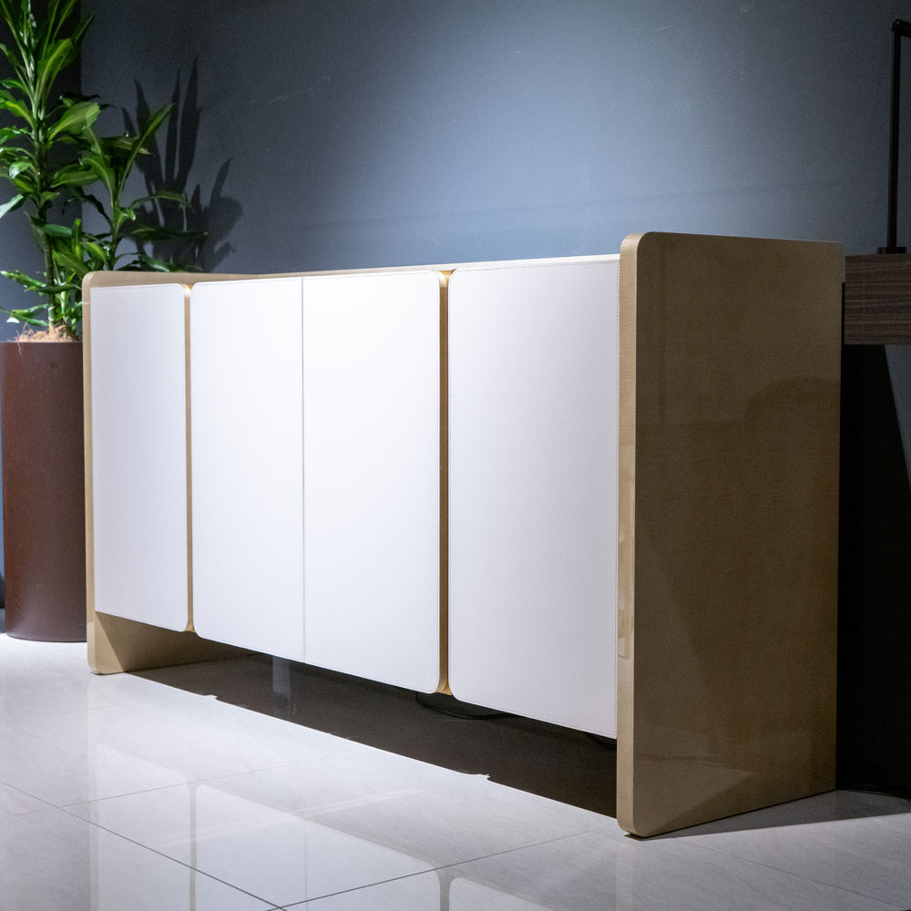 サイドボード「CORZA コルザ No.1」幅160cm シカモア(SK-12)/革テルマール#0893【受注生産品】