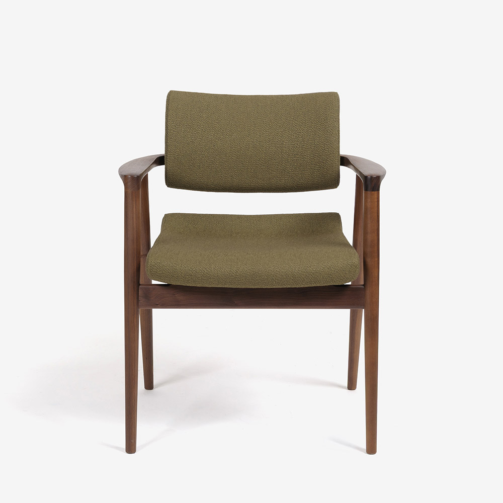 飛騨産業 ダイニングチェア(肘付き)「SEOTO-EX KX260AU2」アームチェア ウォールナット材 WA色 布#E ミモザG【受注生産品】