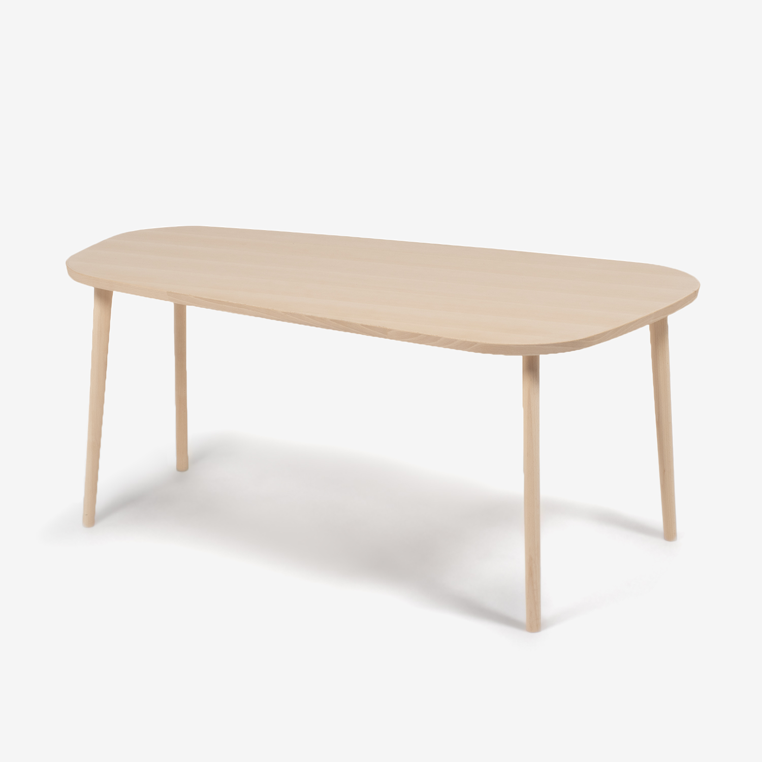 秋田木工　ダイニングセット テーブル「GAKKO(がっこ)-02」+チェア「magekko(まげっこ)」ブナ材白木塗装