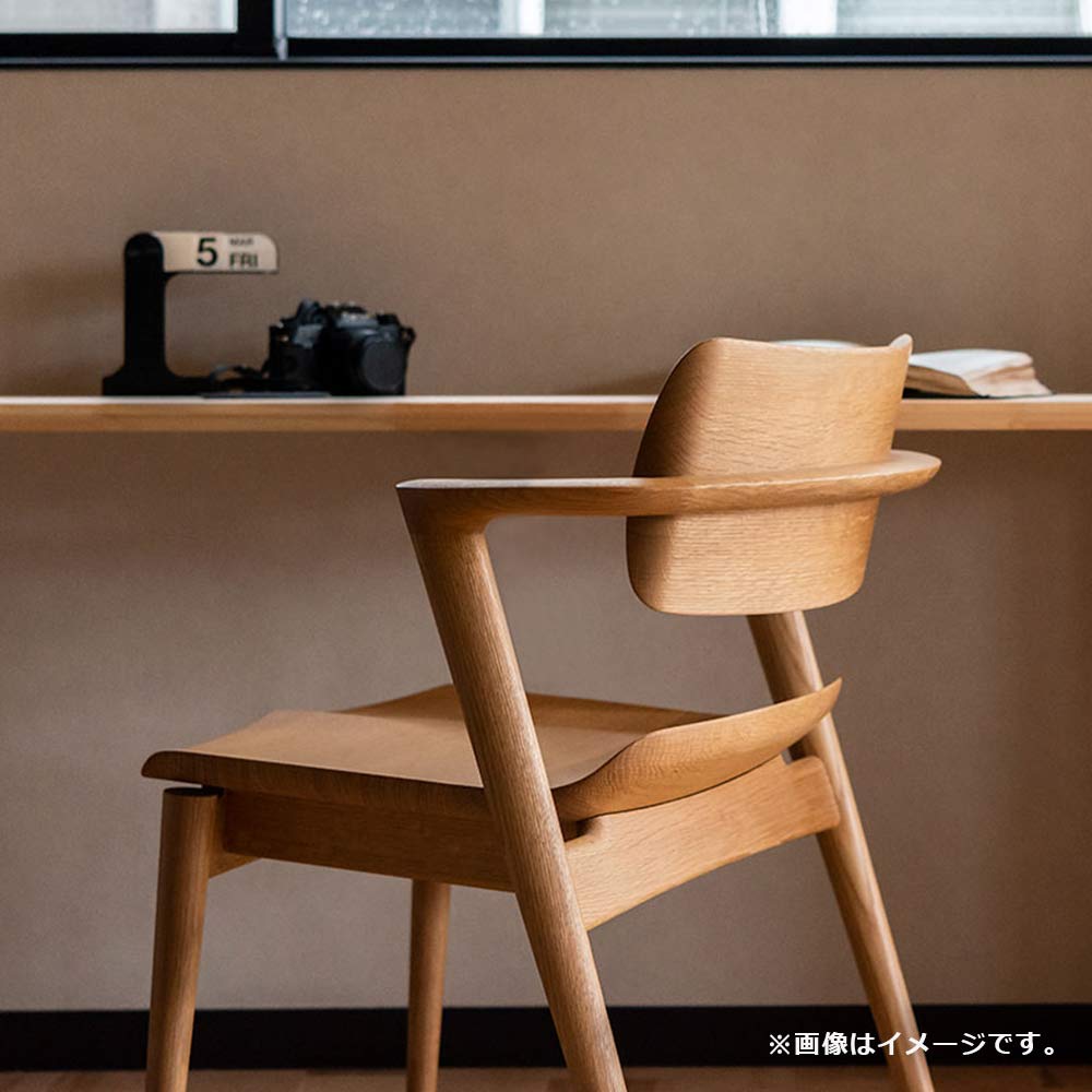飛騨産業 ダイニングチェア(半肘付き)「SEOTO-EX」 板座 セミアームチェア 全2色【受注生産品】