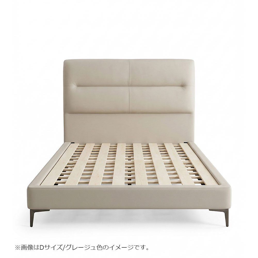 ベッドフレーム「ルチア01」PVC張り すのこ床板 全6サイズ 全2色
