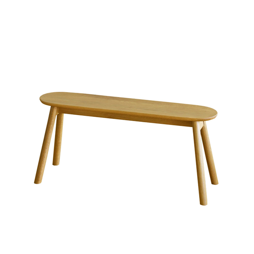 スツール「ルーベ 90Vワイド」幅90cm 高さ42cm ホワイトオーク材