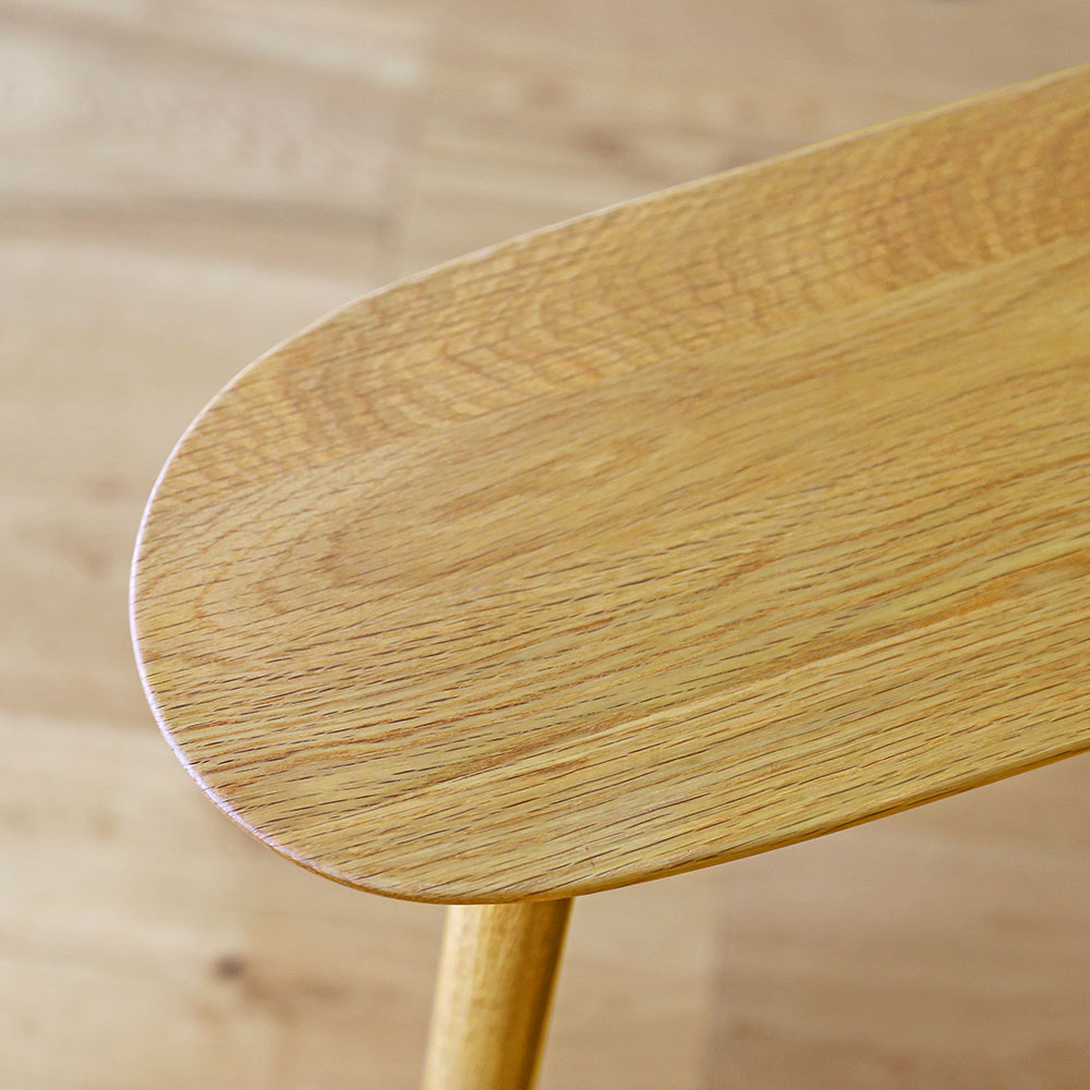 スツール「ルーベ 90Vワイド」幅90cm 高さ42cm ホワイトオーク材