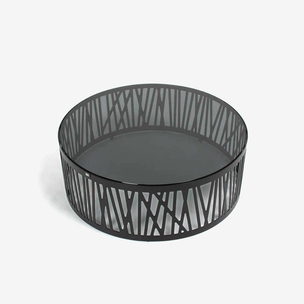 ROLF BENZ（ロルフベンツ）センターテーブル(丸) 「8330-207」 ガラス ブラック色