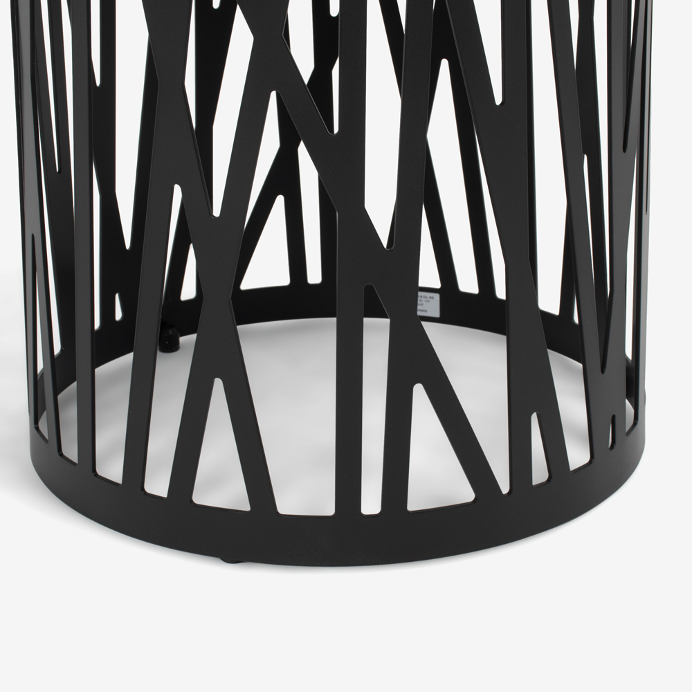 ROLF BENZ（ロルフベンツ）サイドテーブル(丸) 「8330-107」 ガラス ブラック色