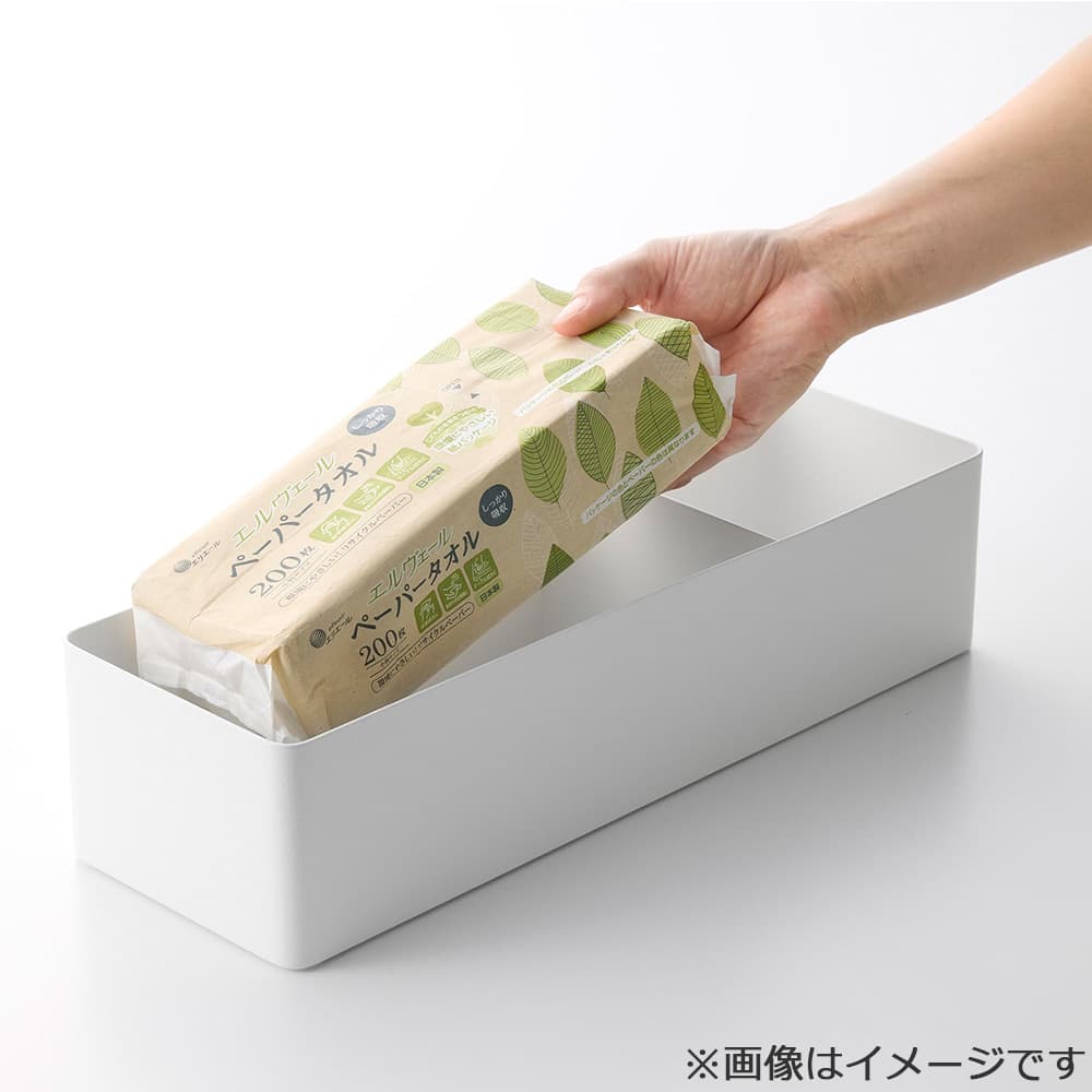 ペーパータオル&バニティオーガナイザー「タワー 10743」ホワイト